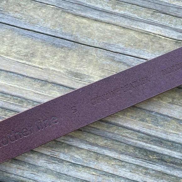 Another Line Belt Genuine Leather Brown Skinny Waistband Ladies Belt size S 30 main image 9